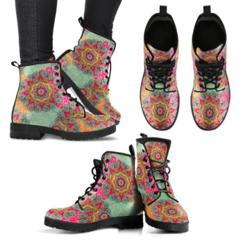 Handcrafted Womens Bohemian Flower Boots
