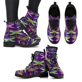 Handcrafted Dragonfly Pattern 4 Boots