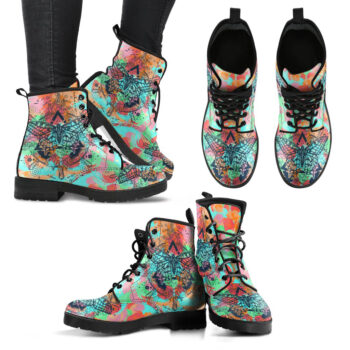 Handcrafted Colorful Butterfly Boots