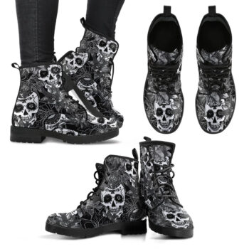 Sugar Skull Womens Leather Boots 5