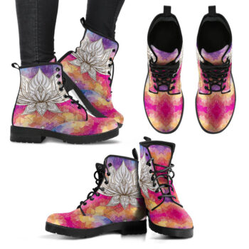 Handcrafted Colorful Lotus Hand Boots