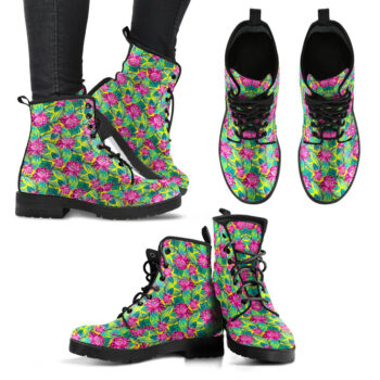 Handcrafted Pink Lotus Boots