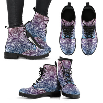 Handcrafted Spring Lotus Mandala Boots