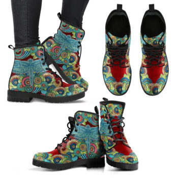 Handcrafted Dragonfly Mandala 2 Boots
