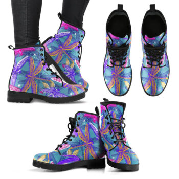 Handcrafted Dragonfly Pattern 5 Boots 1