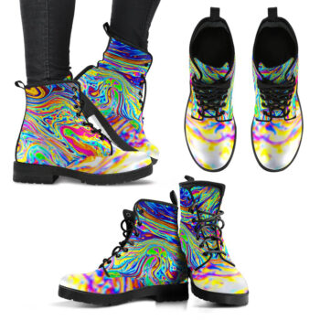 Abstract Iridescent Womens Leather Boot