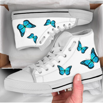 Realistic Butterfly Shoes | Custom High Top Sneakers For Kids & Adults