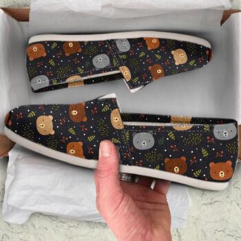Cute Bear Shoes | Custom Canvas Sneakers For Kids & Adults