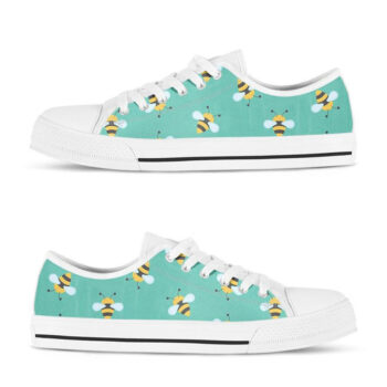 Mint Bee Shoes | Custom Low Tops Sneakers For Kids & Adults