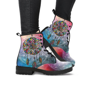 Dream Catcher Womens Boots | Vegan Leather Lace Up Printed Boots For Women