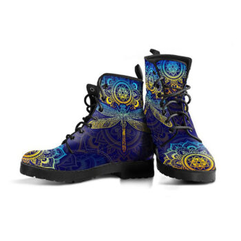 Dragonfly Womens Boots | Vegan Leather Lace Up Printed Boots For Women