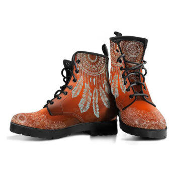 Boho Chic Boots | Vegan Leather Lace Up Printed Boots For Women