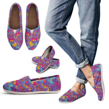 Purple Butterfly Shoes | Custom Canvas Sneakers For Kids & Adults