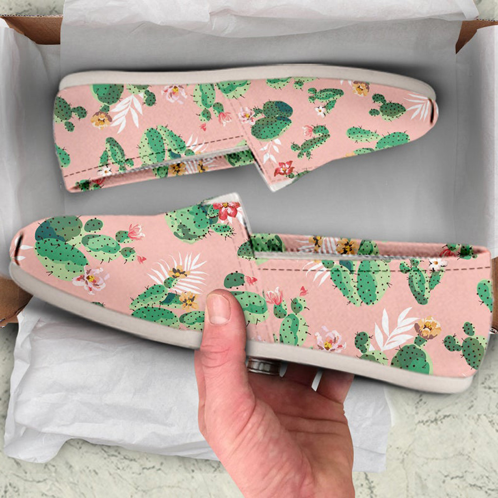 Pink Cactus Shoes | Custom Canvas Sneakers For Kids & Adults