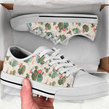 Cactus Printed Shoes | Custom Low Tops Sneakers For Kids & Adults