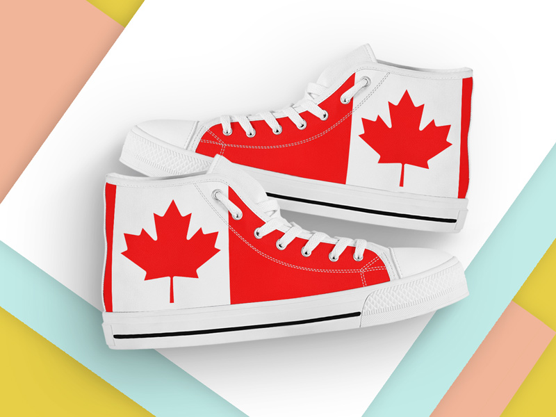 Canada Flag Shoes | Custom High Top Sneakers For Kids & Adults