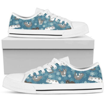 Cat Pattern Shoes | Custom Low Tops Sneakers For Kids & Adults