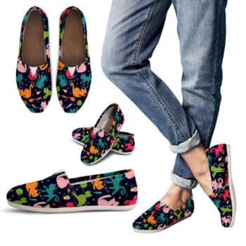 Colorful Cat Shoes | Custom Canvas Sneakers For Kids & Adults