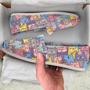 Kawaii Cat Shoes | Custom Canvas Sneakers For Kids & Adults