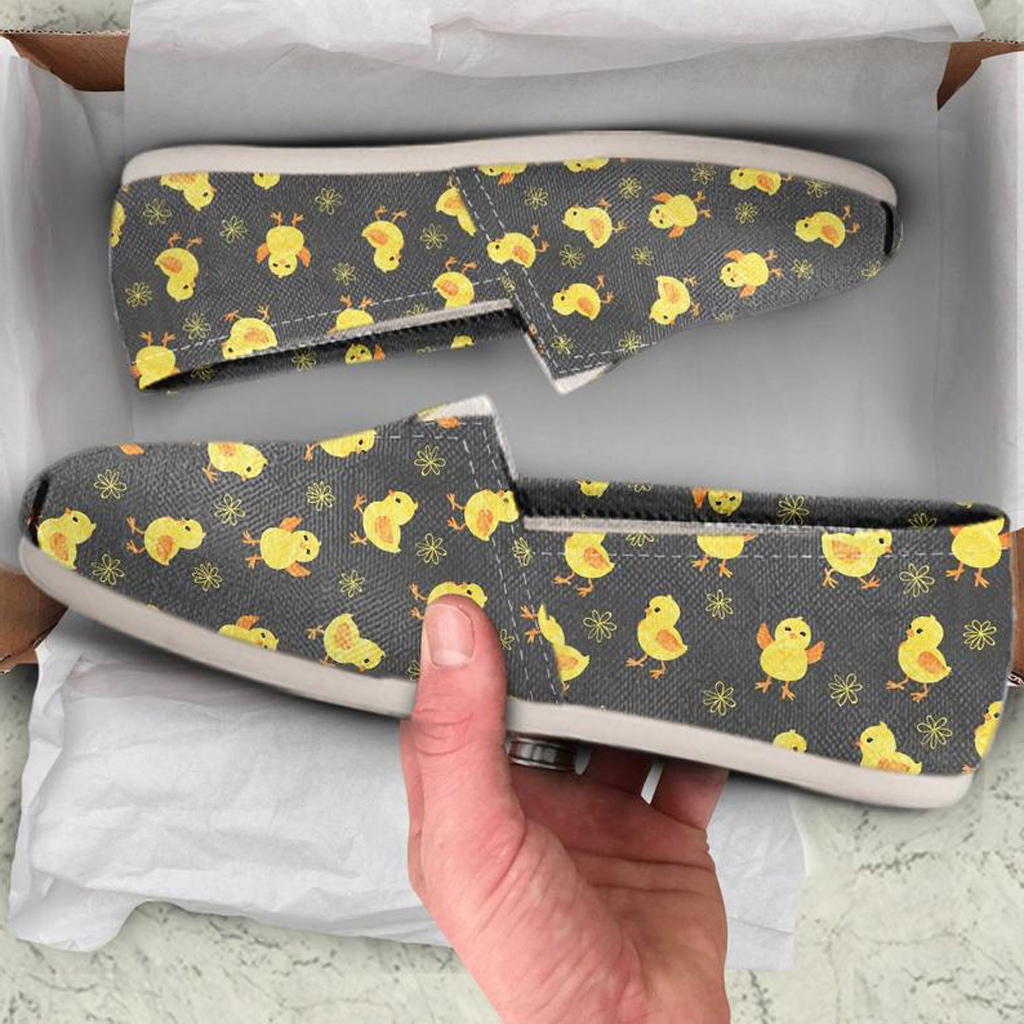Yellow Chicken Shoes | Custom Canvas Sneakers For Kids & Adults