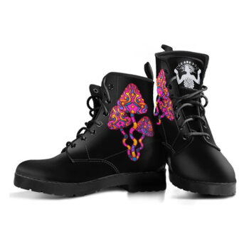 Magic Mushroom Boots | Vegan Leather Lace Up Printed Boots For Women