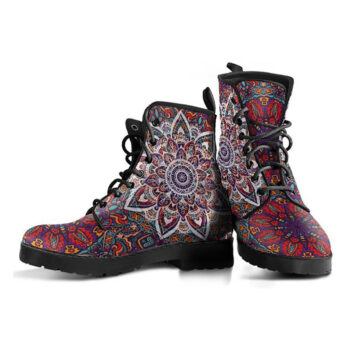 Boho Chic Bohemian Boots | Vegan Leather Lace Up Printed Boots For Women