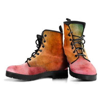 Watercolor Stylish Boots | Vegan Leather Lace Up Printed Boots For Women