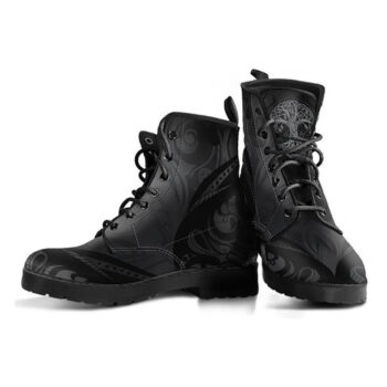 Elegant Classy Boots | Vegan Leather Lace Up Printed Boots For Women