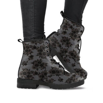 floral combat boots