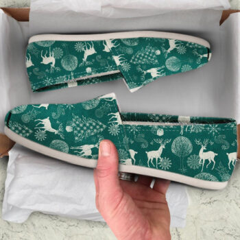 Green Deer Shoes | Custom Canvas Sneakers For Kids & Adults