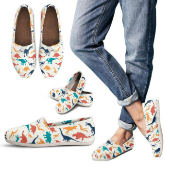 Colorful Dinosaur Shoes | Custom Canvas Sneakers For Kids & Adults