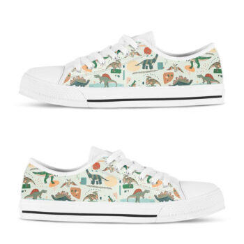 Dinosaur Gift Shoes | Custom Low Tops Sneakers For Kids & Adults