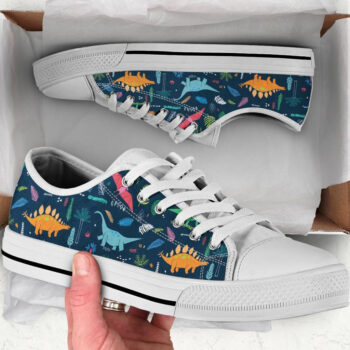 Dinosaurs World Shoes | Custom Low Tops Sneakers For Kids & Adults