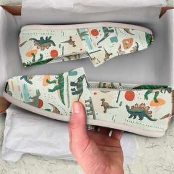 Cute Dinosaurs Shoes | Custom Canvas Sneakers For Kids & Adults