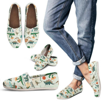 Cute Dinosaurs Shoes | Custom Canvas Sneakers For Kids & Adults