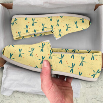 Yellow Dragonfly Shoes | Custom Canvas Sneakers For Kids & Adults