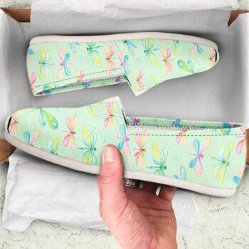 Green Dragonfly Shoes | Custom Canvas Sneakers For Kids & Adults