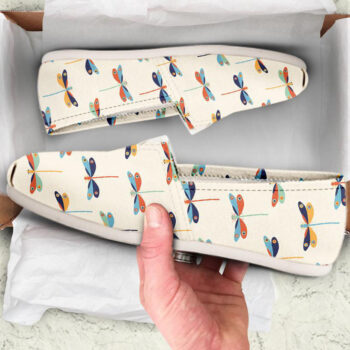 Cream Dragonfly Shoes | Custom Canvas Sneakers For Kids & Adults