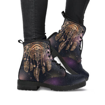 Dream Catcher Boots | Vegan Leather Lace Up Printed Boots For Women