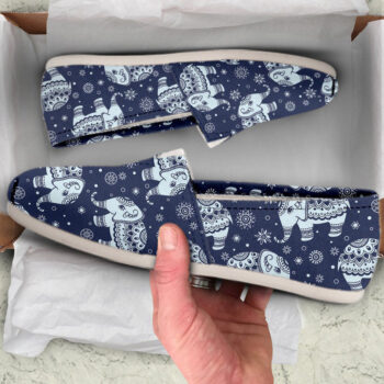 Navy Elephant Shoes | Custom Canvas Sneakers For Kids & Adults