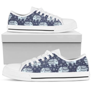 Cute Elephant Shoes | Custom Low Tops Sneakers For Kids & Adults