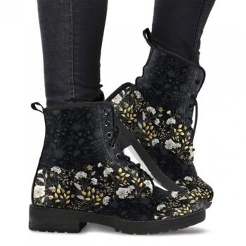 Stylish Floral Boots | Vegan Leather Lace Up Printed Boots For Women