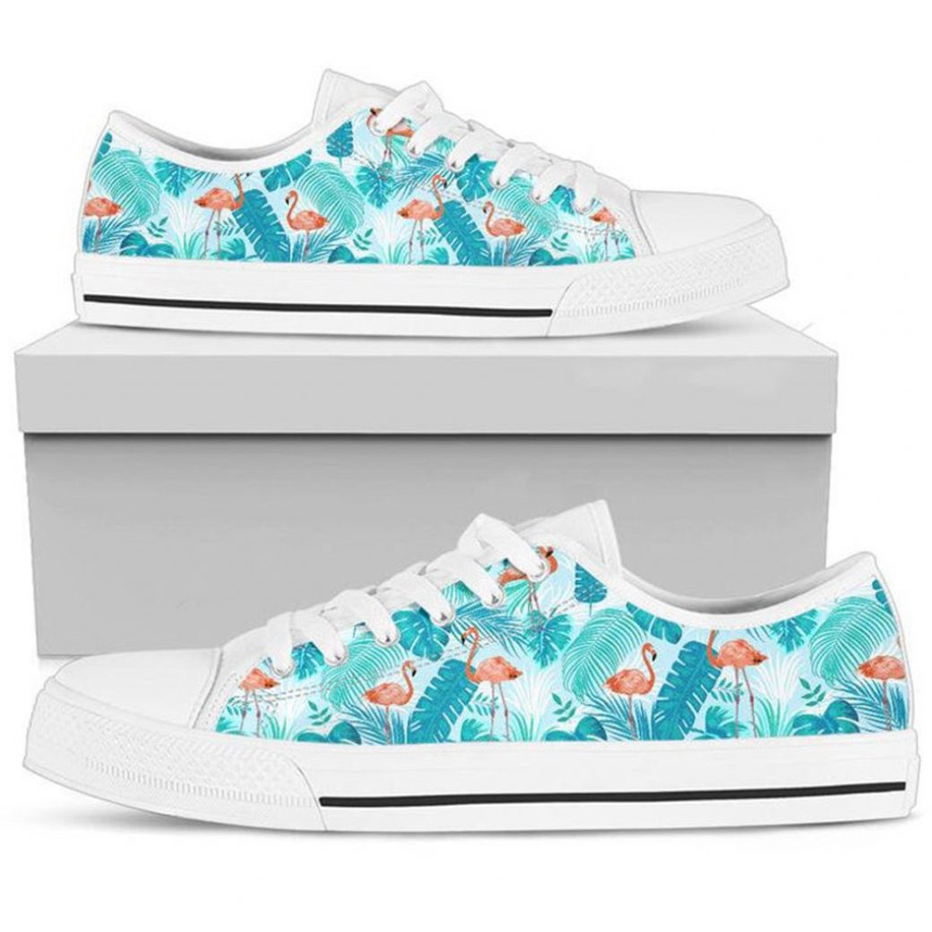 Cute Flamingo Shoes | Custom Low Tops Sneakers For Kids & Adults