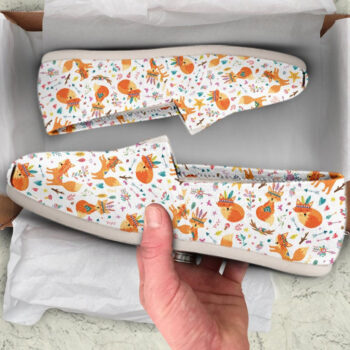 Fox Print Shoes | Custom Canvas Sneakers For Kids & Adults