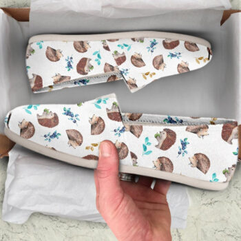 Hedgehog Casual Shoes | Custom Canvas Sneakers For Kids & Adults