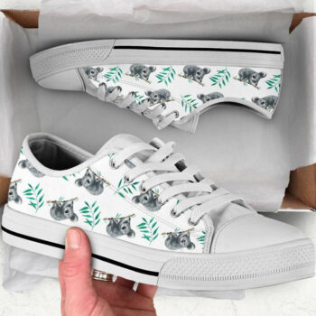 Cute Koala Shoes | Custom Low Tops Sneakers For Kids & Adults