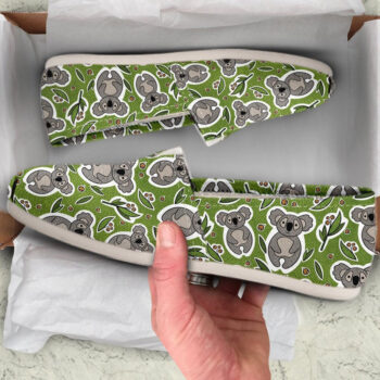 Funny Koala Shoes | Custom Canvas Sneakers For Kids & Adults