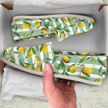 Lemon Slip-Ons Shoes | Custom Canvas Sneakers For Kids & Adults
