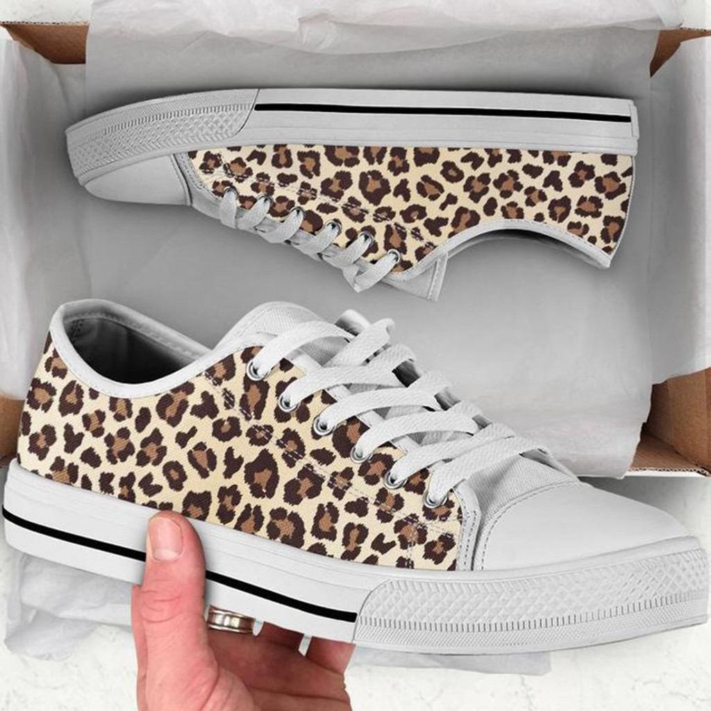 Leopard Low Top Shoes | Custom Low Tops Sneakers For Kids & Adults