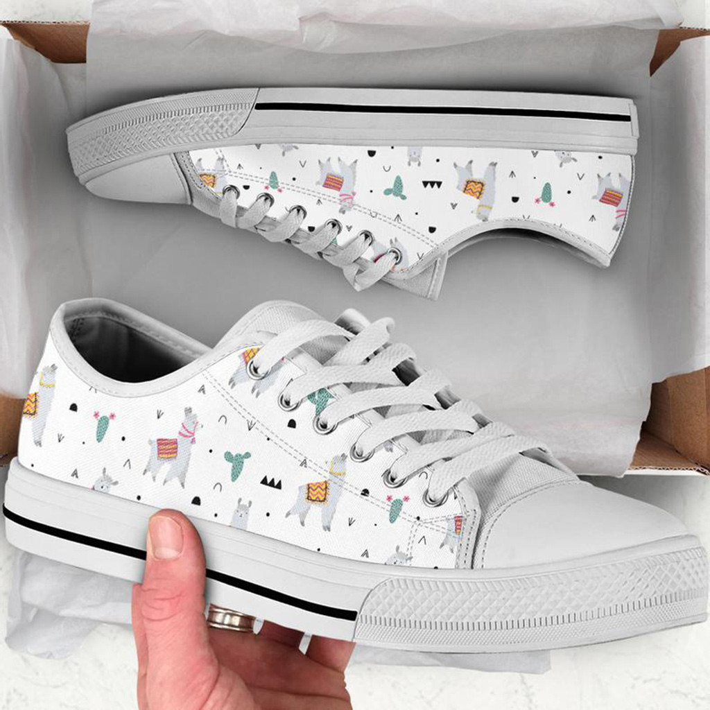 Llama Low Top Shoes | Custom Low Tops Sneakers For Kids & Adults